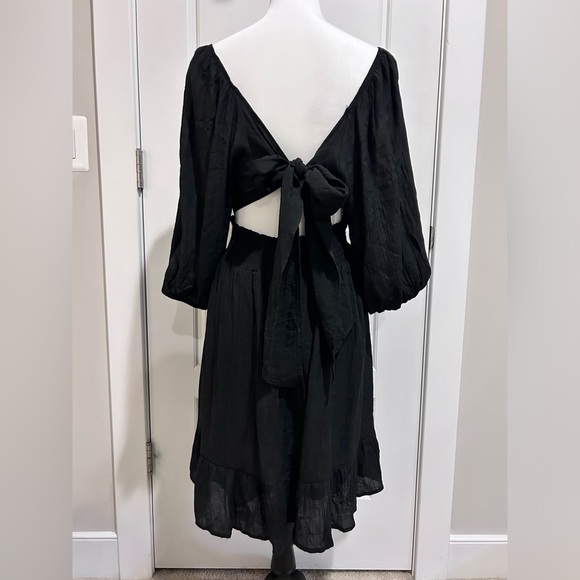 ABERCROMBIE & FITCH Black Dress with Tie Back - Picture 2 of 4